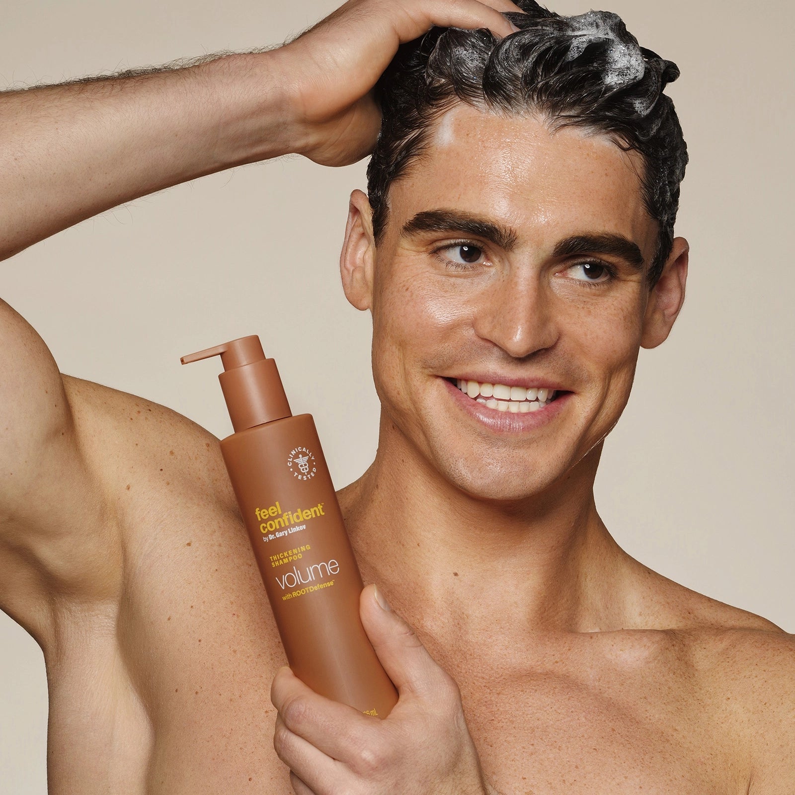 Feel Confident Thickening Shampoo 266mL — doctor-formulated sulfate-free shampoo for thinning hair, clinically studied by Dr. Gary Linkov