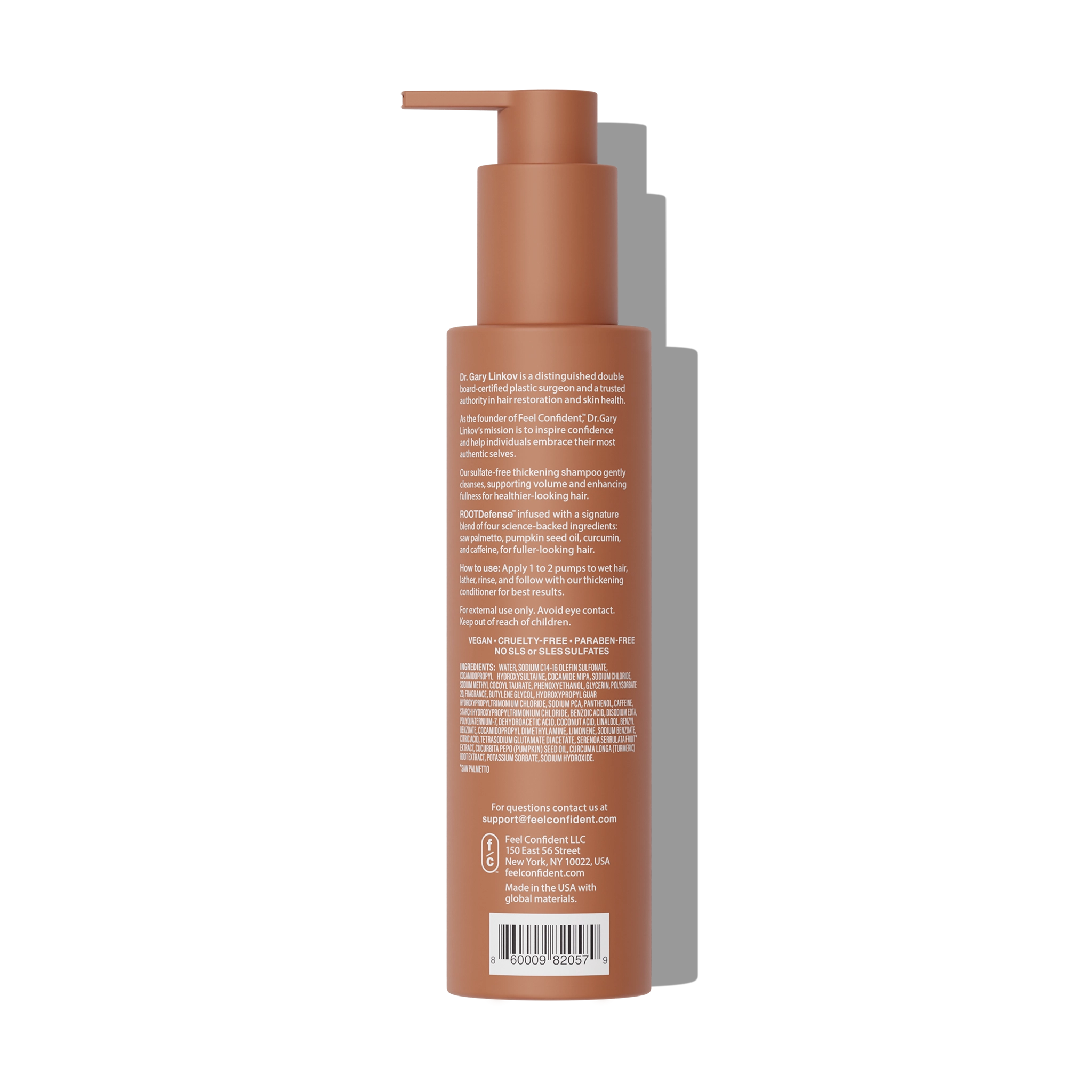 Feel Confident® Thickening Shampoo for Fuller-Looking Hair -  Back side 